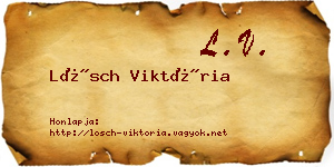 Lösch Viktória névjegykártya